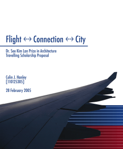 Flight &larr;&rarr; Connection &larr;&rarr; City - School of Architecture