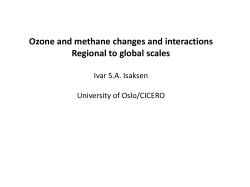 Ozone and methane changes and interactions Regional to