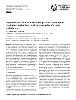 Deposition nucleation on mineral dust particles