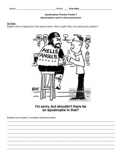 Apostrophes Practice Pac