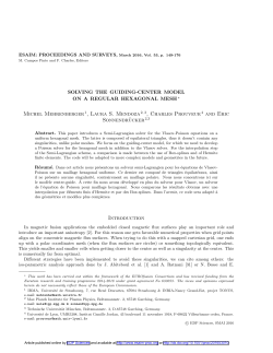 Solving the guiding-center model on a regular hexagonal mesh