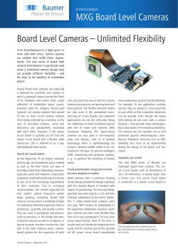 MX board level cameras for unlimited flexibility