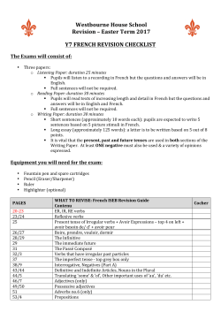 7CE French - Westbourne House School