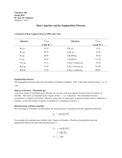 Heat Capacities and the Equipartition Theorem