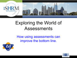Exploring the World of Assessments - SHRM
