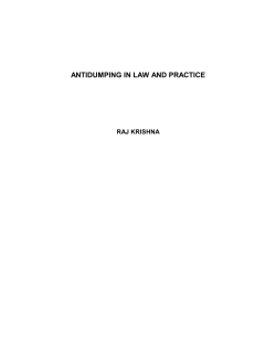 ANTIDUMPING IN LAW AND PRACTICE