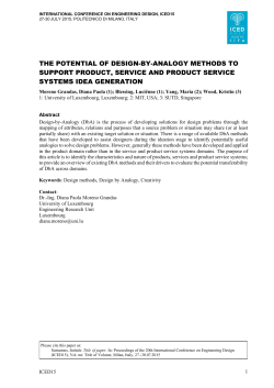 the potential of design-by-analogy methods to support product