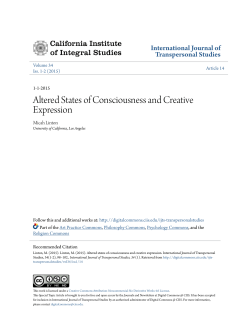 Altered States of Consciousness and Creative Expression