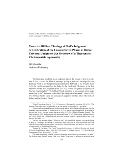 Toward a Theology of Judgment