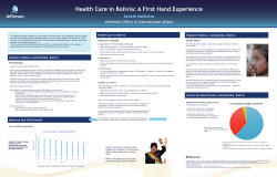 Health Care in Bolivia: A First Hand Experience