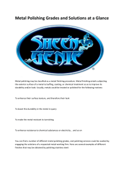 Metal Polishing Grades and Solutions at a Glance