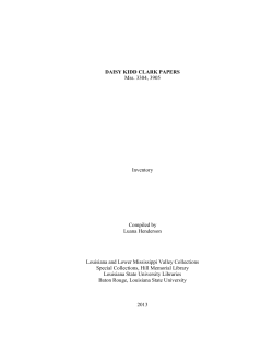 Daisy Kidd Clark Papers - LSU Libraries