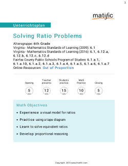 Solving Ratio Problems