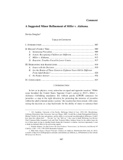 A Suggested Minor Refinement of Miller v. Alabama.