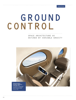 Ground Control: Space Architecture as Defined by Variable Gravity