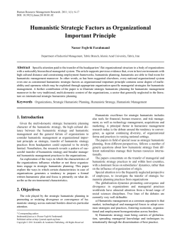 organizations, strategic humanistic planning, humanistic strategy