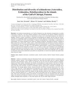 Distribution and diversity of echinoderms