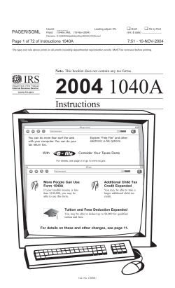 2004 Instruction 1040 A