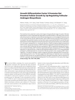 Growth Differentiation Factor 9 Promotes Rat Preantral Follicle