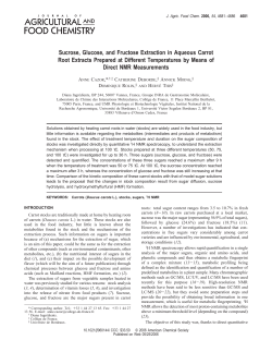 Sucrose, Glucose, and Fructose Extraction in Aqueous