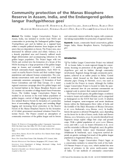 Community protection of the Manas Biosphere Reserve in Assam