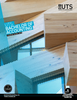 UTS:Bachelor of Accounting Course Guide 2018