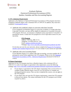 Graduate Diploma Chartered Professional Accountancy