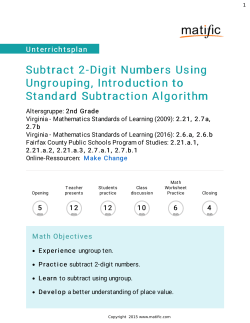 Subtract 2-Digit Numbers Using Ungrouping, Introduction to