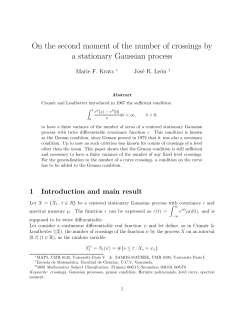 On the second moment of the number of crossings by a