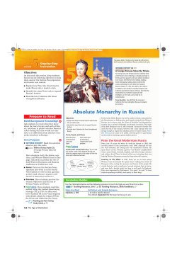 Absolute Monarchy in Russia