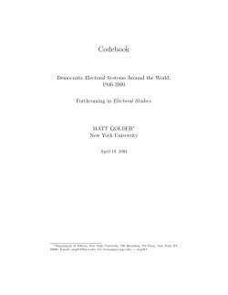 Codebook - Matt Golder