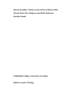 Beyond Gentility: Violence in the Poetry of Sharon Olds, Pascale