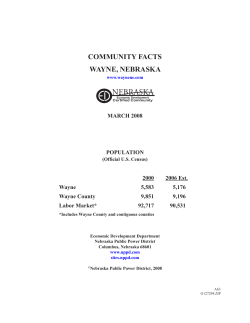 COMMUNITY FACTS wAYNE, NEBRASKA