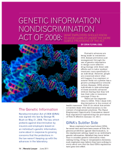 Genetic Information Nondiscrimination Act of 2008: What Employers
