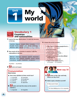 My world - Macmillan English
