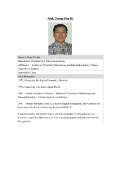 Keynote Speaker CV-Prof. Chang