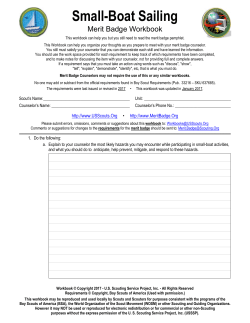 Small-Boat Sailing - US Scouting Service Project