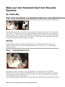 Make your Own Patchwork Scarf from Recycled