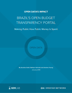 brazil`s open budget transparency portal