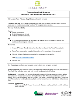 Gunnersbury WWI KS2 Gift Box.docx