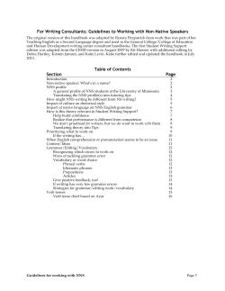 Guidelines to Working with Non-Native Speakers