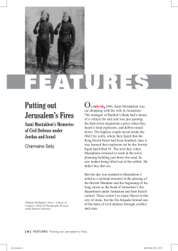 Putting out Jerusalem`s Fires - The Institute for Palestine Studies