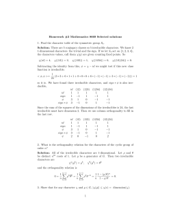Homework #3 Mathematics 8669 Selected solutions 1. Find the