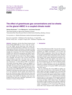 The effect of greenhouse gas concentrations and ice sheets on the