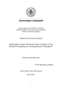 Washington Irving`s Romantic Vision of Spain in The