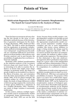 Multivariate Regression Models and Geometric Morphometrics: The