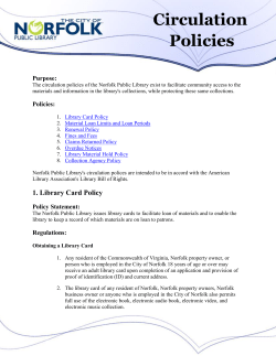 Circulation Policies - Norfolk Public Library