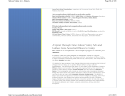 Silicon Valley Arts and Culture from Ancestral Ohlone to