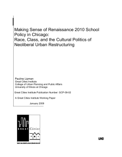 Making Sense of Renaissance 2010 School Policy in Chicago: Race