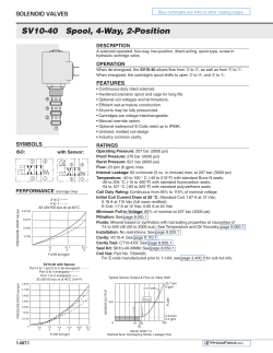 SV10-40 Spool, 4-Way, 2-Position